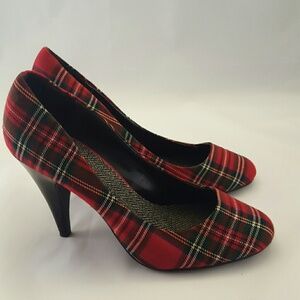 Tartan Plaid Heels size 9